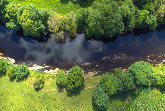 UK river and green landscape for The Rivers Trust case study